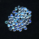 Moonstone Oval Shape Flat Bottom Beads for Jewelry Inlaid 2PCS/LOT