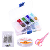 Czech Glass Bead Clasps Set Charm Rondelle Faceted DIY Jewelry Making
