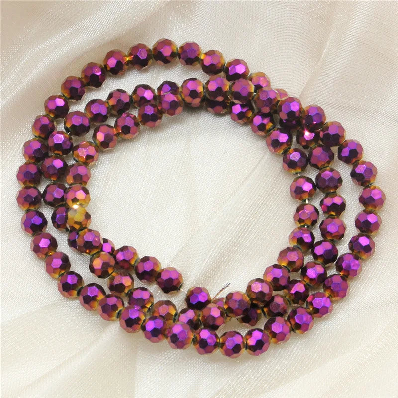 Czech Spacer Glass Beads for Jewelry Making Diy, Faceted Crystal Beads