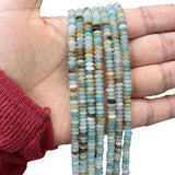 4.6mm Amazonite Steel Stone Beads 15''Strand
