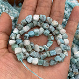 4-6mm Larimar Beads 15'' Freeform Cube DIY Loose Stone Beads Jewelry Making