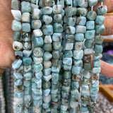 4-6mm Larimar Beads 15'' Freeform Cube DIY Loose Stone Beads Jewelry Making