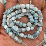 4-6mm Larimar Beads 15'' Freeform Cube DIY Loose Stone Beads