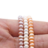 4-6mm Pink Freshwater Pearl Spacer Beads for Jewelry Making 15''