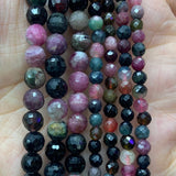 4/6mm Multicolor Tourmaline Beads 15'' Faceted Spacer DIY Loose Beads