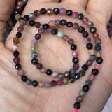 4/6mm Multicolor Tourmaline Beads 15'' Faceted Spacer DIY Loose Beads