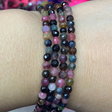 4/6mm Multicolor Tourmaline Beads 15'' Faceted Spacer DIY Loose Beads