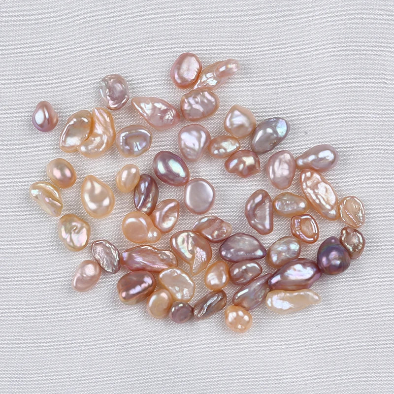 Natural Pink Purple Freshwater Keshi Pearl Beads 4-6mm