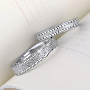 4/6mm Tungsten Wedding Bands Ring, Couple Ring, Pull Sand Ring