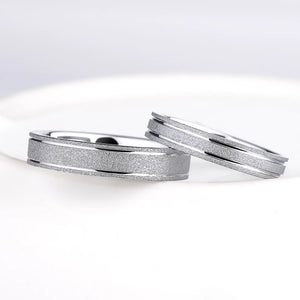 4/6mm Tungsten Wedding Bands Ring, Couple Ring, Pull Sand Ring