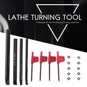 4/7/8/10/12mm SCLCR Lathe Boring Bar Tool Holder+10pcs CCMT 0602 Inserts