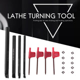 4/7/8/10/12mm SCLCR Lathe Boring Bar Tool Holder+10pcs CCMT 0602 Inserts