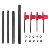 4/7/8/10/12mm SCLCR Lathe Boring Bar Tool Holder+10pcs CCMT 0602 Inserts