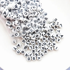 4*7mm Acrylic Letter Beads Transparent Candy Loose Diy Handstring Material
