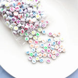4*7mm Acrylic Letter Beads Transparent Candy Loose Diy Handstring Material