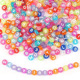 4*7mm Acrylic Letter Beads Transparent Candy Loose Diy Handstring Material