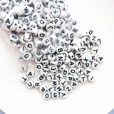 4*7mm Acrylic Letter Beads Transparent Candy Loose Diy Handstring Material