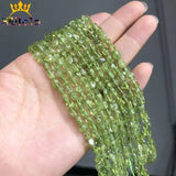 Green Peridot Stone Beads 4-7mm Smooth Loose Spacer Beads