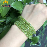 Green Peridot Stone Beads 4-7mm Smooth Loose Spacer Beads