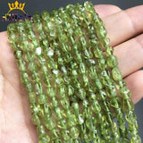 Green Peridot Stone Beads 4-7mm Smooth Loose Spacer Beads