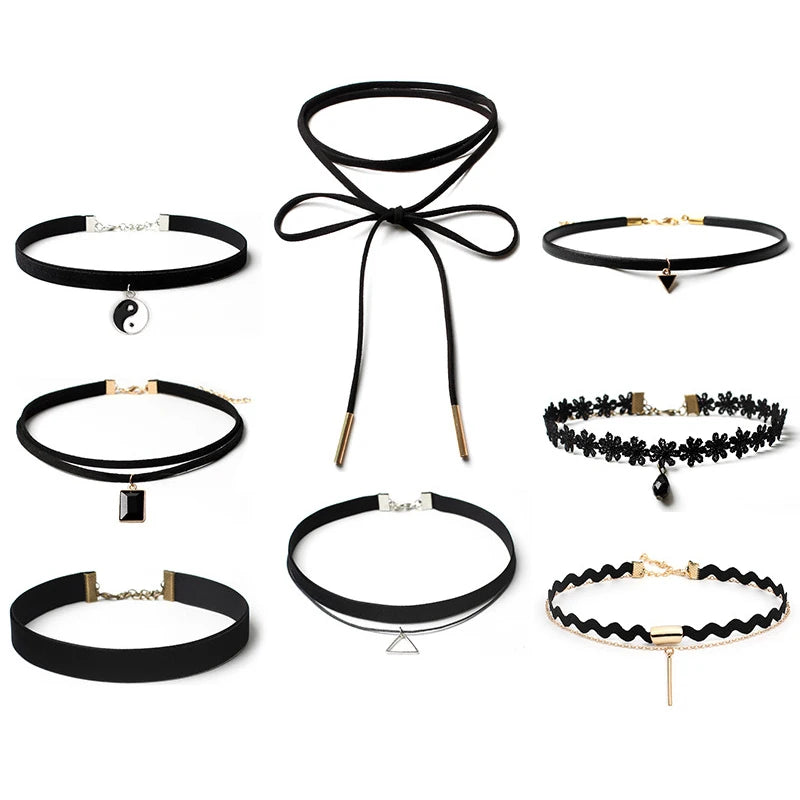 Velvet Lace Vintage Choker Necklaces for Women Egirl Boho Gothic Choker