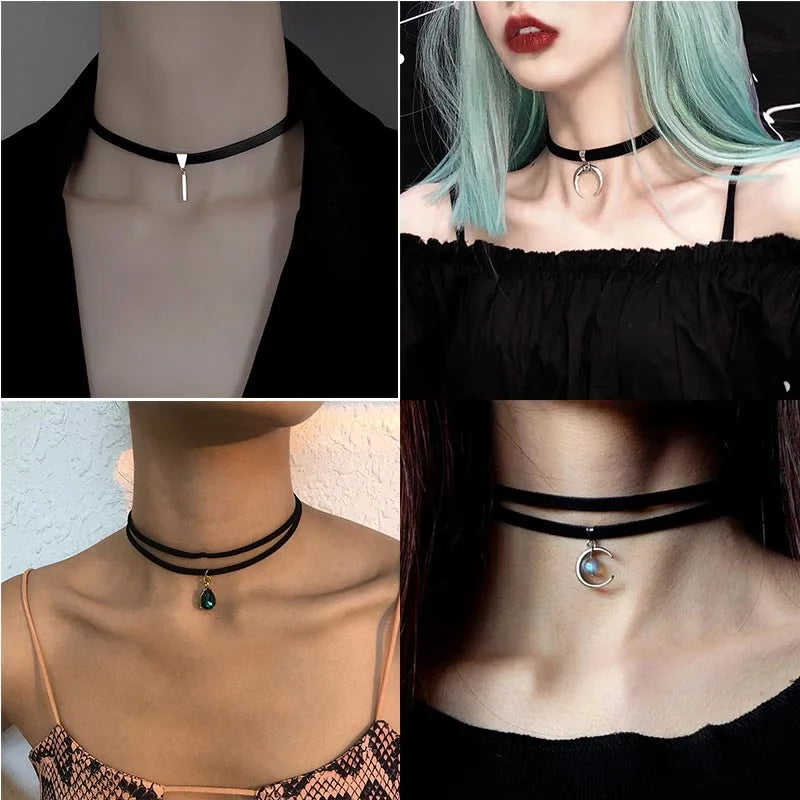 Velvet Lace Vintage Choker Necklaces for Women Egirl Boho Gothic Choker