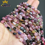 4-8mm Natural Tourmaline Beads Loose Spacer Beads for DIY Jewelry 15'' Strands
