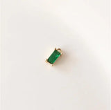 Small Rectangle Zircon Alloy Charms for DIY Jewelry Earring/Necklace