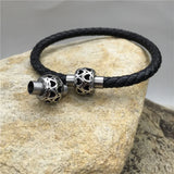 Stainless Steel Hearts Cylinder Magnetic Clasps 4.92mm Hole