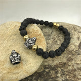 4.92mm Hole Vintage Buddha Charm Beads for Bracelet DIY Jewelry Making