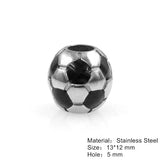 Enamel Football Bead for DIY Jewelry Making