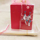 100pcs 4*9cm Kraft/Black/White/Hotpink Earring Hang Tag Card with 100opp Bag
