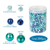 4~9mm Mixed Pearlized Glass Pearl Round Beads 1840pcs/box