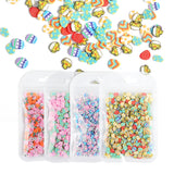 Epoxy Resin Filling Easter Eggs Bunny Polymer Clay Slices Slime Filler