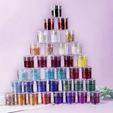 4 Bottles Resin Shinning Filling Flash Glitter Hexagon Glitter Christmas Style