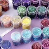 4 Bottles Resin Shinning Filling Flash Glitter Hexagon Glitter Christmas Style