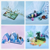 4 Bottles Resin Shinning Filling Flash Glitter Hexagon Glitter Christmas Style