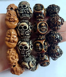 Skull Beads Bracelet Adjustable Rope Tibetan Buddhist Punk Bangle