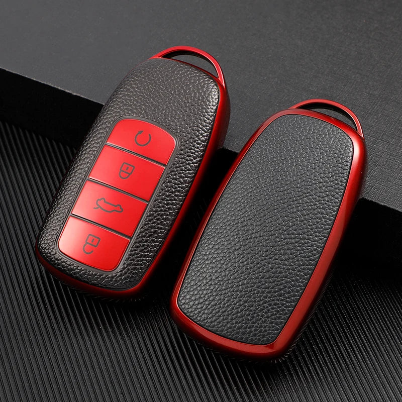 Soft TPU Leather Car Key Case for Chery Tiggo 8 Pro