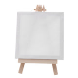 Mini Canvas and Wood Easel Set, 12 Pack