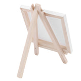 Mini Canvas and Wood Easel Set, 12 Pack