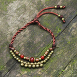 4 COLORS chalcedony anklets chains women ethnic wooden ankelets