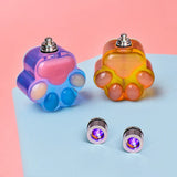 4-Cavities Heart Cat Paw Keychain Epoxy Resin Mold Pendant Silicone Mould