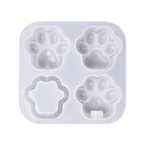 4-Cavities Heart Cat Paw Keychain Epoxy Resin Mold Pendant Silicone Mould