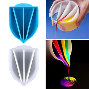 4-Channels Pouring Cup Acrylic Pour Art Supplies