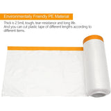 Clear Plastic Sheeting 4.9x 65.5 Ft -Taped Masking Film Drop Cloths