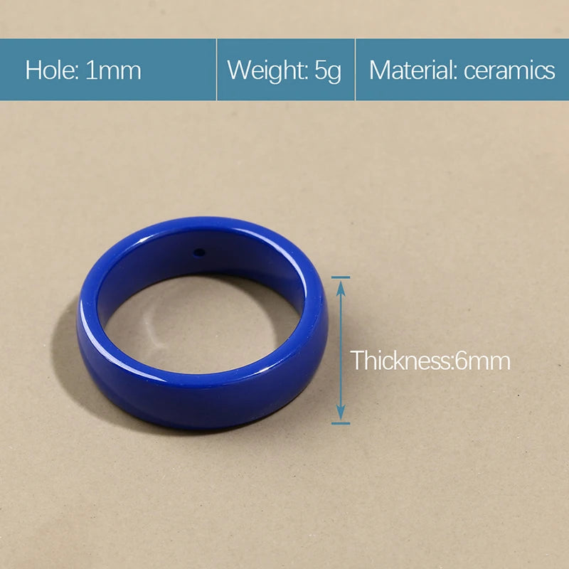 6mm Ceramic Rings Accessories for DIY Making, Never Scratch, Never Fade