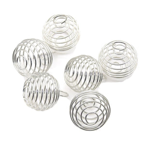 Spiral Bead Cages Pendants Holder Necklace Cage Pendants Findings for Diy Charms