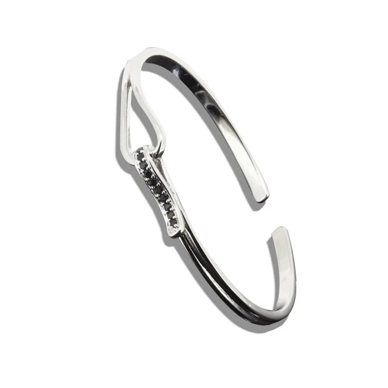 Anil Arjanda Cuff Bangles Paved CZ Opening Bangle for Unisex