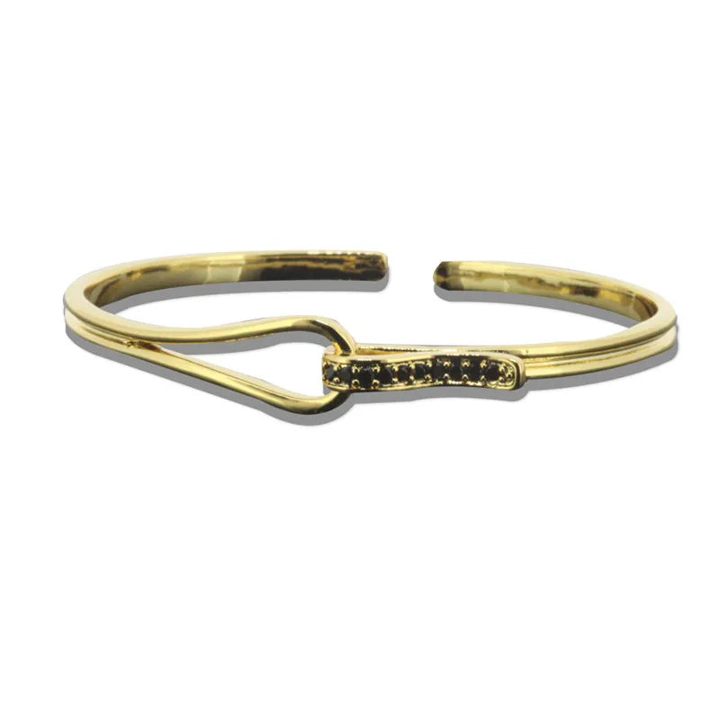 Anil Arjanda Cuff Bangles Paved CZ Opening Bangle for Unisex